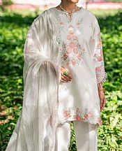 Maryum N Maria White Lawn Suit- Pakistani Designer Lawn Suits