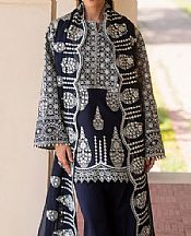 Maryum N Maria Navy Blue Lawn Suit- Pakistani Lawn Dress