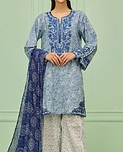 Orient Blue/Off White Lawn Suit- Pakistani Lawn Dress