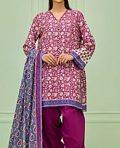 Orient Raspberry Rose/Off White Lawn Suit- Pakistani Designer Lawn Suits