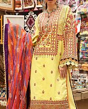Rungrez Yellow Lawn Suit- Pakistani Lawn Dress