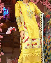 Rungrez Yellow Lawn Suit- Pakistani Lawn Dress