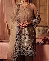 Sahar Mauve Organza Suit- Pakistani Designer Chiffon Suit