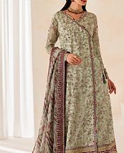 Xenia Pastel Grey Chiffon Suit- Pakistani Designer Chiffon Suit