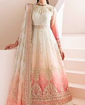 Xenia Off White/Light Pink Chiffon Suit- Pakistani Designer Chiffon Suit
