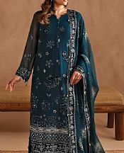 Xenia Blue Zodiac Chiffon Suit- Pakistani Designer Chiffon Suit
