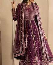 Xenia Plum Chiffon Suit- Pakistani Chiffon Dress