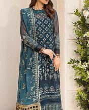 Xenia Navy Chiffon Suit- Pakistani Designer Chiffon Suit