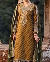 Xenia Butterscotch Raw Silk Suit- Pakistani Chiffon Dress
