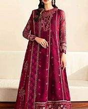 Xenia Wine Red Chiffon Suit- Pakistani Designer Chiffon Suit