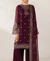 Xenia Wine Berry Chiffon Suit- Pakistani Chiffon Dress