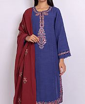 Navy Blue Khaddar Suit- Pakistani Winter Dress