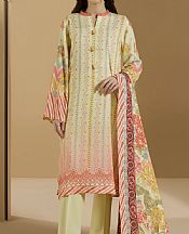 Zellbury Pale Yellow Khaddar Suit (2 pcs)- Pakistani Winter Clothing