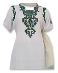 Fawn/Green Georgette Trouser Suit- Pakistani Casual Dress