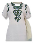 Fawn/Green Georgette Trouser Suit- Pakistani Casual Dress