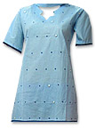 Sky Blue Cotton Suit- Pakistani Casual Dress