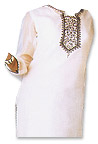 White/Black Georgette Suit - Pakistani Casual Dress
