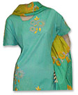 Sea Green/yellow Cotton Suit- Pakistani Casual Dress