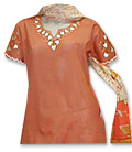 Orange Cotton Suit- Pakistani Casual Clothes