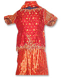 Red Pure Jamawer Lehnga - Pakistani Bridal Dress