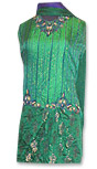 Green Pure Katan Silk Lehnga- Pakistani Bridal Dress