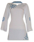 White/Blue Trouser Suit- Pakistani Casual Clothes