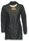 Black Khaddar Suit - Pakistani Casual Dress