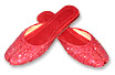 Ladies Slip-on khussa- Red- Pakistani Khussa Shoes