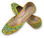 Ladies khussa- Green/Yellow- Pakistani Khussa Shoes